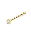 Little Crystal Silver Bone Nose Stud NSKD-1897